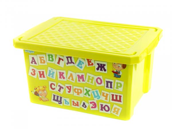 Ящик детский для хранения игрушек 17 л "Обучайка" Азбука