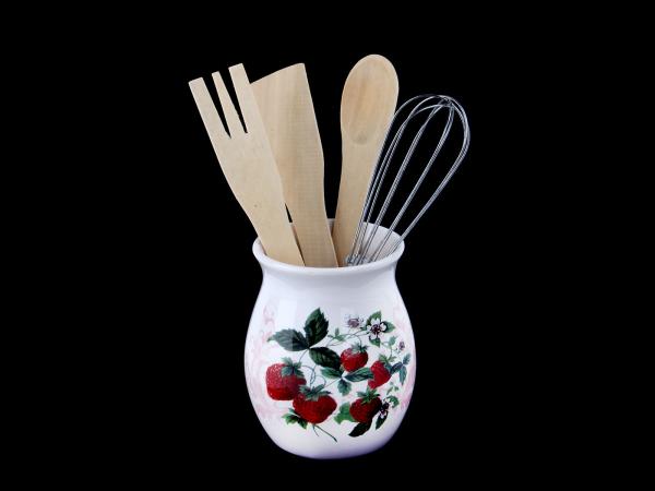 Подставка с кухон. принадлежностями "Земляника"