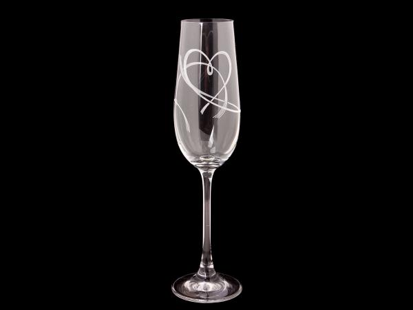 Набор бокалов для шампанского "Вальс сердец" 180 мл 2шт