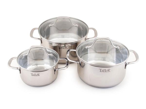 интернет магазин посуды таллер. набор кастрюль из нержавеющей стали taller. набор кастрюль фирмы таллер. набор посуды валберис. набор посуды taller набор посуды taller tr-99106.