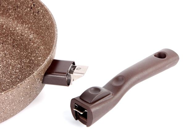 Сотейник "TVS ART GRANIT INDUCTION" 24 см съемная ручка