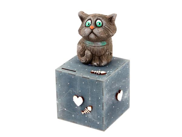 Копилка "Кот" (шамотная глина) 20х10 см