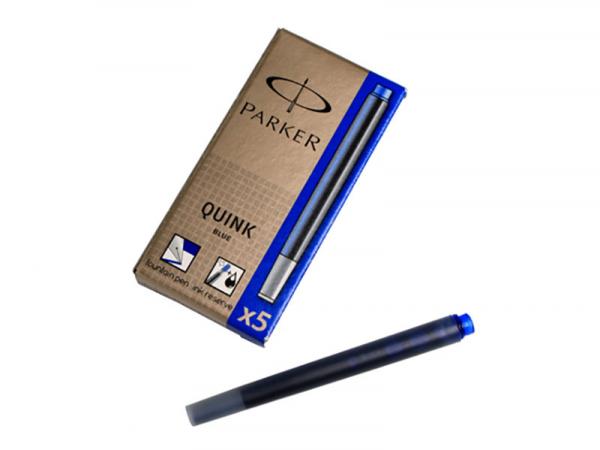 Набор картриджей 5 шт. Parker "Quink Z11" синие чернила для ручек перьевых