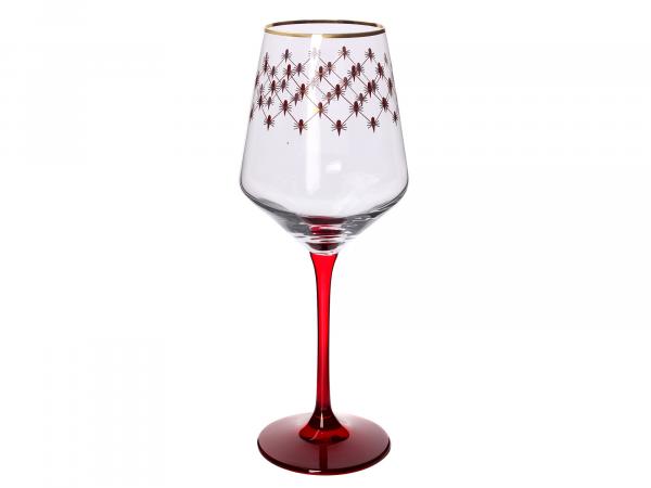 Набор бокалов для вина "Сетка бордо" 390 мл 6 шт