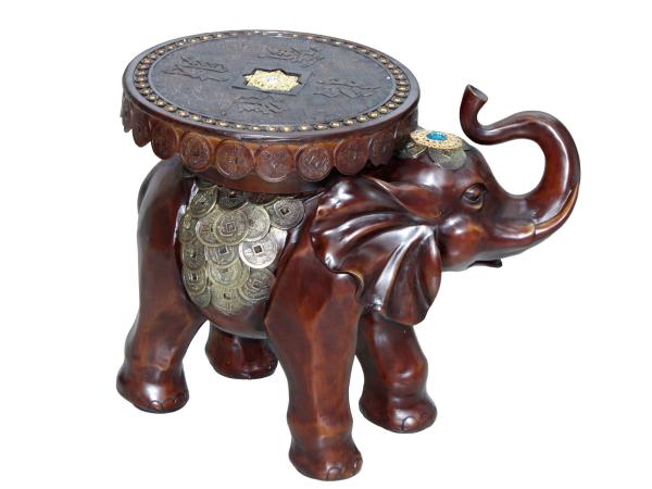 Стол "Слон" с попоной из монет 56 см