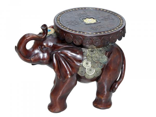 Стол "Слон" с попоной из монет 56 см