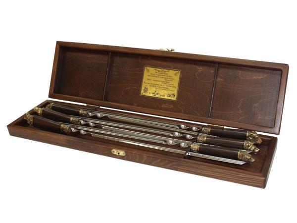 Набор шампуров "Охотничий" 6 предметов в кейсе