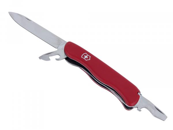 Нож PICKNICKER 111мм красный 11функций с фиксатором лезвия