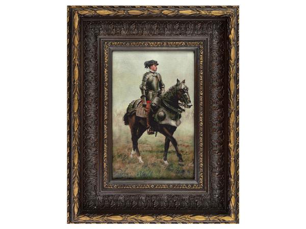 Картина "Воин в доспехах на коне" 40х50 см