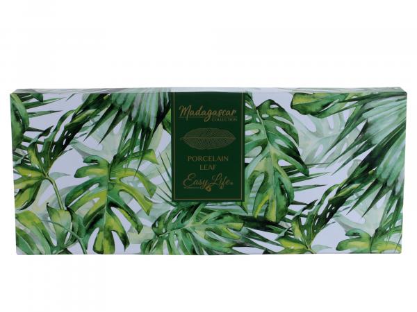 Блюдо сервировочное "Тропические листья" 39 *16 см, зеленое
