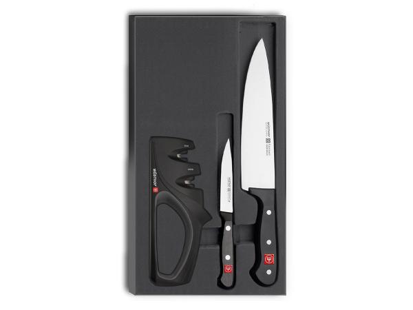 Набор ножей "Gourmet" 3 предмета (2 ножа + точилка)