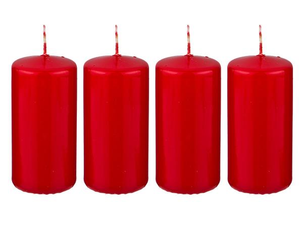 Свеча "Красный лакированный" 10х5 см