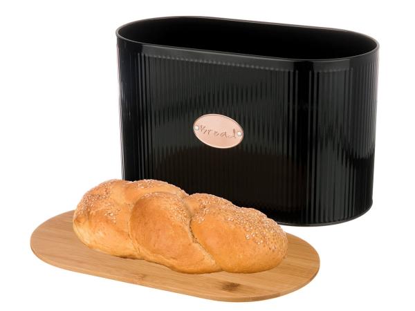 Хлебница "Черное золото" 34х18х20 см с 3-мя банками для сыпучих.