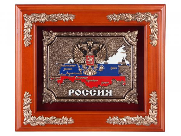 Ключница "Россия" орех 28х34х8 см