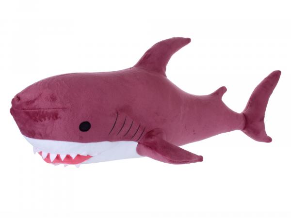 Игрушка "Акула" темно-розовая антистрессовая 51х23х22 см
