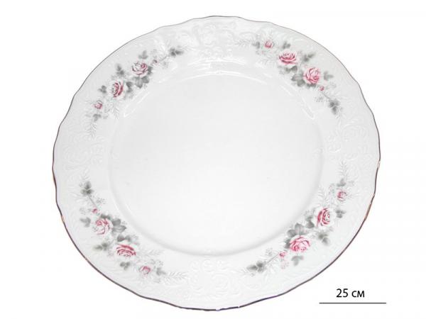 Тарелка подставная "Бледные розы" 25 см