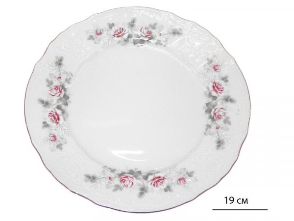 Тарелка десертная "Бледные розы" 19 см