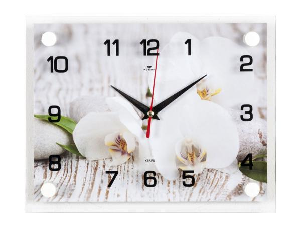 Часы настенные "Белые орхидеи" 20х26 см