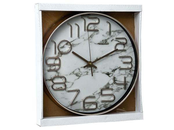 Часы "Белый мрамор" 30 см