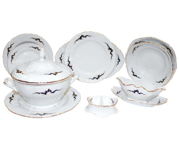 Столовый сервиз "Синие вензеля" 6 персон 25 предметов