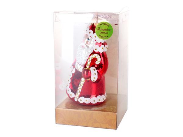 Ёлочное украшение "Дед Мороз" 12 см в подарочной упаковке