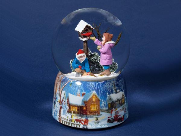 Шар со снегом "Скворечник"