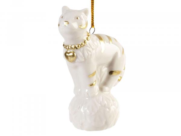 Ёлочное украшение "Котенок на шаре" 6,5 см