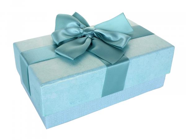 Коробка упаковочная "Бант голубой" 15,5х9х6 см
