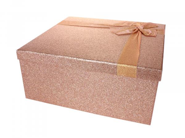 Коробка упаковочная "Розовое золото" 34х26х15,3 см