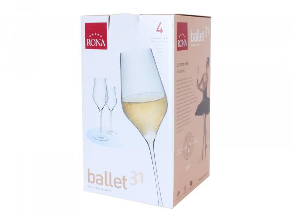 Набор бокалов для шампанского "Ballet" 310 мл 4 шт