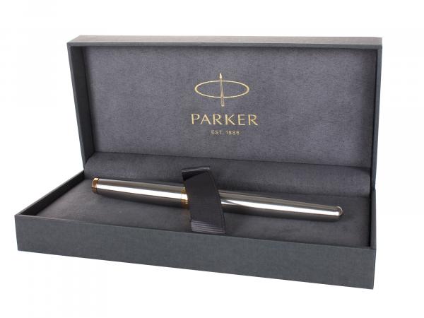 Ручка перьевая Parker Sonnet Core Stainless Steel GT, F, BL