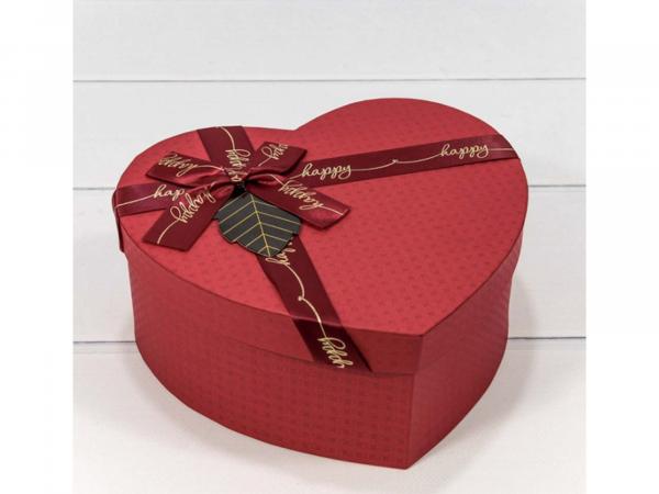 Коробка упаковочная "Happy красный" 18,5х17,7х7,5 см