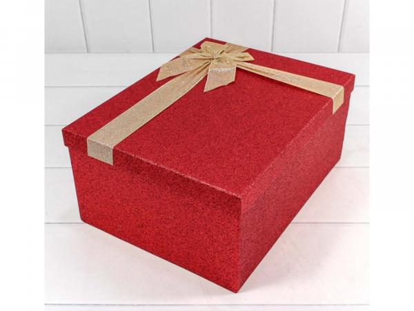 Подарочная коробка "Красный блеск" 32х24,5х14,4 см