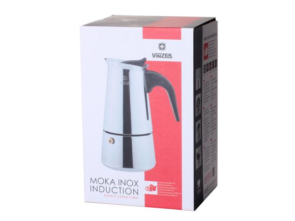 Гейзерная кофеварка  "Moka Inox Induction" индукция на 9 чашек