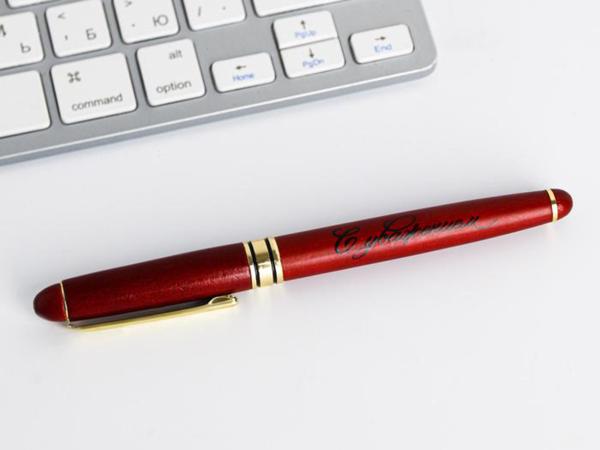 Ручка "Гениальных идей" в деревянном футляре
