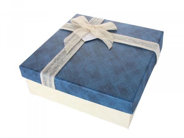Подарочная коробка "Синий бант" 28х9,5 см