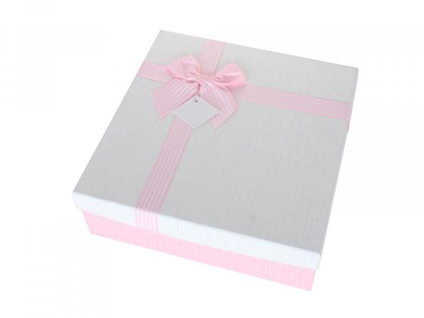 Подарочная коробка "Розовый бант" 24х8 см