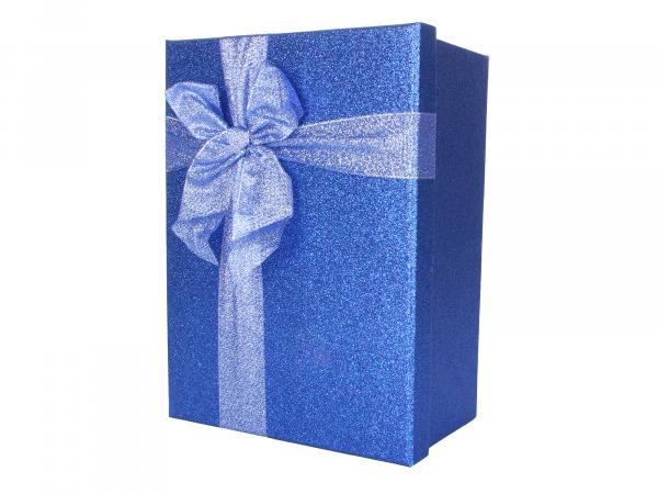 Коробка упаковочная "Синий блеск" 34х26х15,3 см