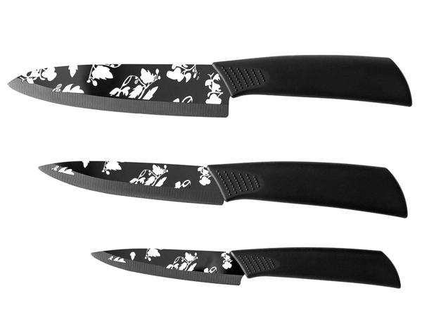 Набор ножей "Black & Beauty 3 шт на подставке