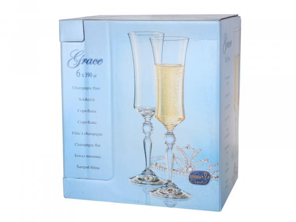 Набор бокалов для шампанского 190 мл "Грация" 6 шт