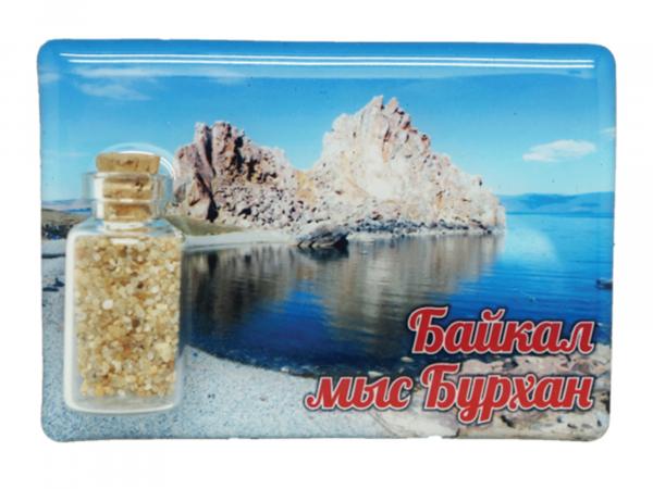 Магнит бутылка с песком "Байкал"