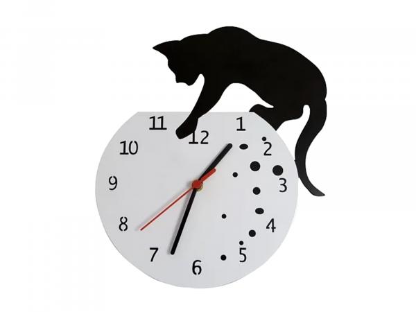 Часы настенные "Черный кот" 26х30 см
