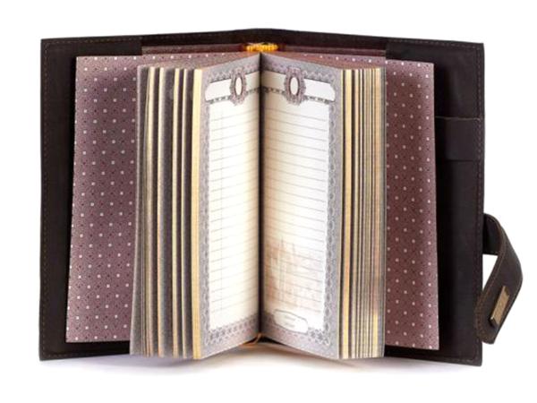 Ежедневник А6 в кожанной обложке