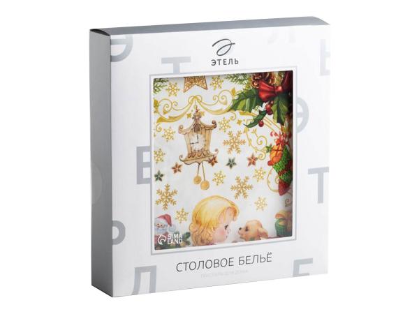 Скатерть "Новогодние игрушки" d 220 см