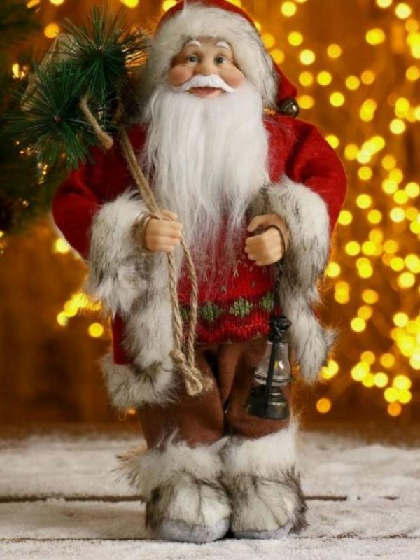 Дед Мороз с фонариком 30 см