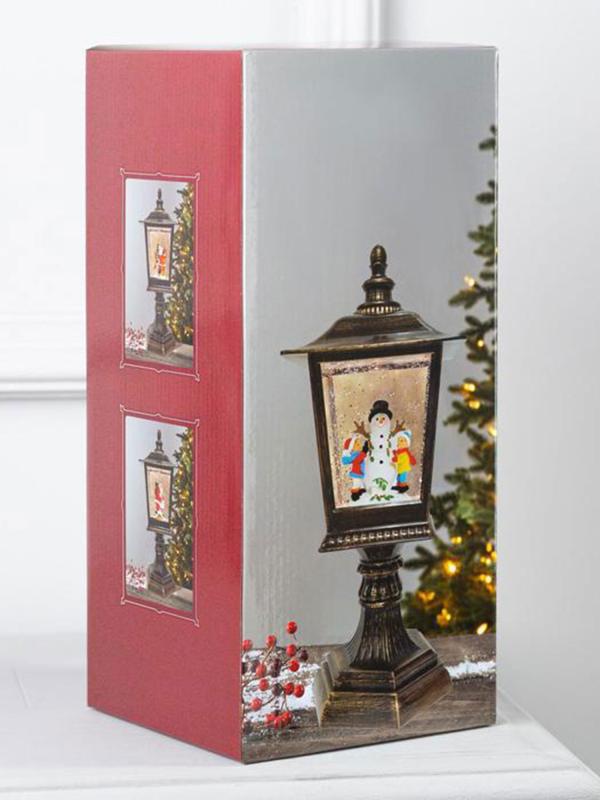 Фонарь светодиодный "Дед Мороз с подарками" 13х30 см