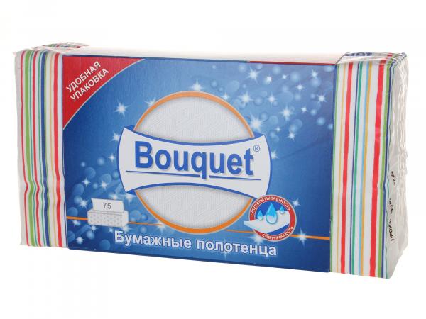 Полотенца бумажные 2-х слойные 75 шт "Bouquet"