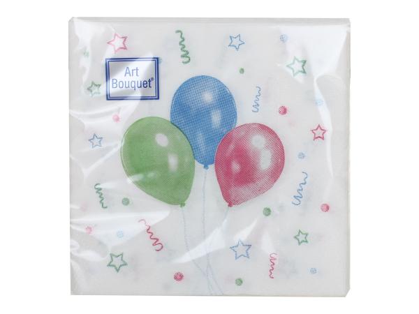 Салфетки 2-х слойные "Весёлый праздник" 20х20 см 30 шт