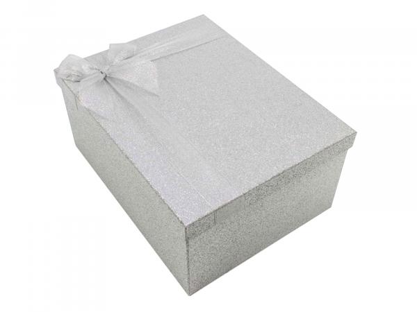 Коробка упаковосная "Серебряный блеск" 32х24,5х14,5 см