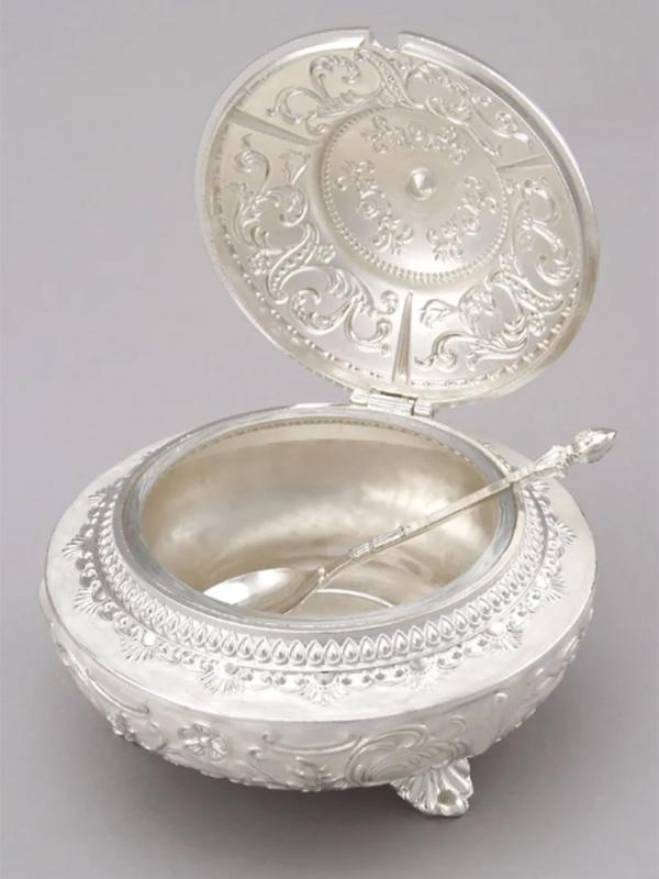 Сахарница с ложечкой 14х14х11 см